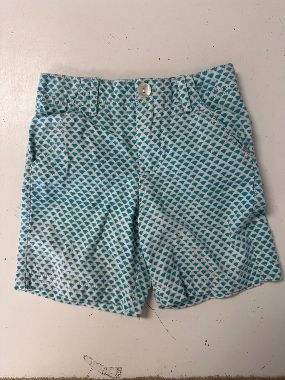 Roberta Roller Rabbit Geometric Diamond Board Shorts 2 Teal